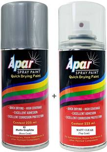 apar Spray Paint Matte Graphite (RC Colour Name) Multicolor Spray Paint 450 ml