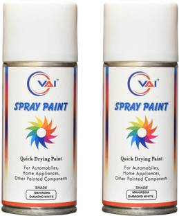 VAI Touch Up Spray Paint Compatible for Mahindra DIAMOND WHITE For Scorpio, Bolero White Spray Paint 450 ml