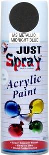 Just Spray Metallic Blue Spray Paint Gloss Finish Spray Paint Quick Dry Good finish Blue Spray Paint 400 ml