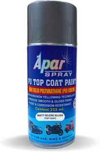 apar PU Spray Paint Matte Selene Silver Compatible For Honda Activa-225 ml, Silver Spray Paint 225 ml