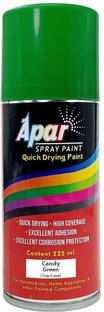 apar Spray paint Candy Green-225ml(Pack of 1) for bike,car,home Candy Green Spray Paint 225 ml