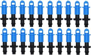 RAJry 20pcs Adjustable Micro Blue 360-degree Atomizing Micro Nozzle + Single Barb Sprayer Drip Irrigation for Plants Garden Lawn Irrigation System