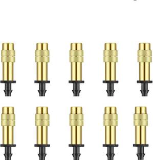 VASADIGITAL 10 Pcs New Adjustable Copper Spray Nozzle Suitable for 4/7 Hose Sprinklers Drippers Mist Garden/Roof/ Greenhouse