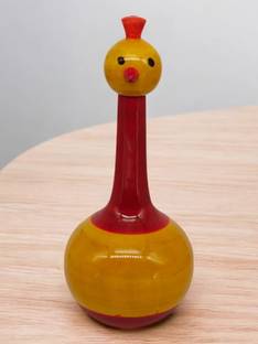 Krafts & Kreations Channapatna wooden Balancing doll green small 18 cm