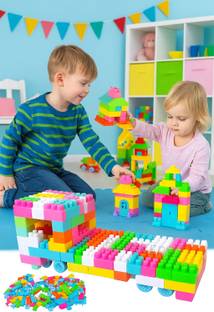 AEXONIZ TOYS 3-8 Years Old Kids 200+ Building Blocks Toy Game with Wheels
