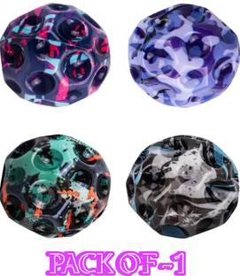 AKFLICKS Crazy Bounce Moon Ball For Kids Super Bouncing Meteor Space Rubber Bal