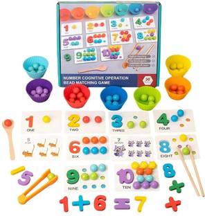 SOKT Number cognitive operation bead matching game Educational, Toddler Sports toys