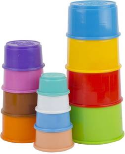 GREST Build Up Beakers Stacking Educational Building Blocks Toy for Kids - 12 Pcs