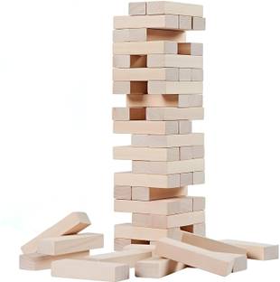 arovemic Premium Jenga Wooden Block Stacking Game - Family Fun & Skill-Building-S18
