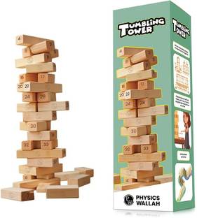 VSINDIA Wooden Building Blocks Puzzle 54 Pcs Challenging 4pcs Dice Wooden Blocks