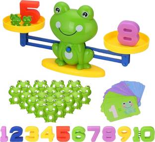 Bestie Toys Frog Balance Math Digital Cards toy ,Balance Math Game, Early Education Toys