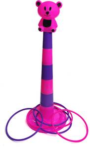 RAINBOW RIDERS 3 in 1 Hoopla 6 Rings Throw Game for Toddlers Kids Fun Indoor Outdoor Activity