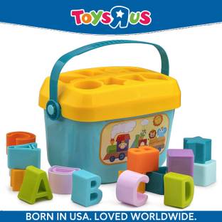 Toys R Us Bruin Colourfull Baby First Blocks Color & Shape Toy Educational Sorting Box for Kids