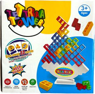 PlayKith Stacking & Balancing Blocks Tower game For Kids and Adults With 22 Game Cards
