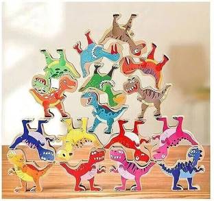 Mopaniraj Dinosaur Stacking Toys Blocks for Kids Boys Fun Toys for 3-7 Year