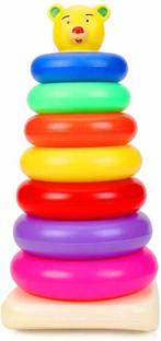 LYZAHS Teddy Stacking Ring Educational Tower Construction Toy for Toddlers (6 Ring)