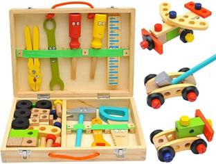 Bestie Toys Functional Repair Tool Box for Kids - Educational Learning Pretend Play Game