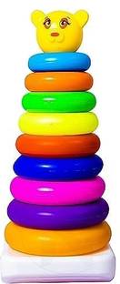 shoplystir Stackable 9 Ring Toy for Kids – Multicolor | Educational Fun Toy for 6+ Months
