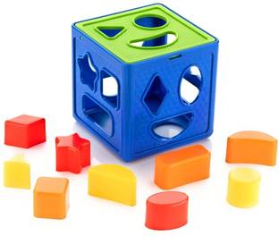 Learn With Fun Baby's First Block Shape Shorter Toys for Kids Boys Girls