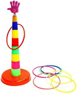 Toyzzilla Imported Plastic Ring Toss Quoits Hoopla Throw Game for Toddler (Multicolor)
