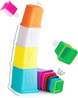 Intelliskills Premium Stacking & Sequencing Cubes Toy | Activity & Learning Toy for Babies