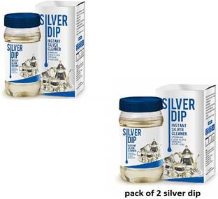 SILVER DIP Instant Silver Cleaner for Home & Kitchen Use,(Silver Cleaning Liquid Polish) Stain Remover