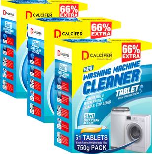 Dcalcifer Washing Machine Descaler Tablets Deep Drum Tub Cleaning Front Top Load Cleaner Detergent Powder (Effervescent Tablet)