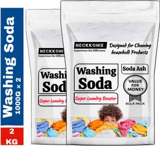 Neckkonix Washing Soda Powder 2 KG (Soda Ash -Sodium Carbonate) Stain Remover