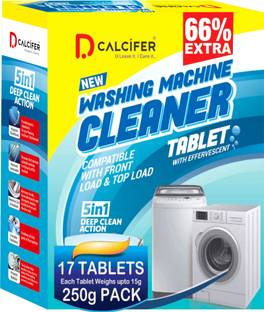Dcalcifer Washing Machine Descaler Tablets Deep Drum Tub Cleaning Front Top Load Cleaner Detergent Powder (Effervescent Tablet)