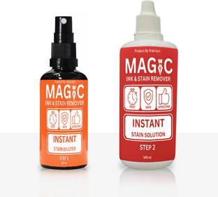 Grab Kart Instant Ink & Stain Remover for White Cloth (Diluter 50ml & Stain Remover 100ml) Stain Remover