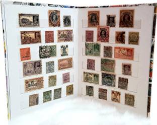 GOLD MINT Stamp Album + 1837-1947 British India 100 Different Old Antique Rare Stamps Set Stamp Album