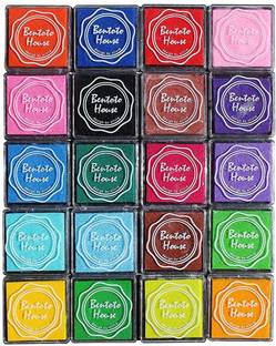 DEZIINE Ink pad Stamp Coloured Printing Art Craft, Scrap-Booking (Pack of 20 Ink Pad) Stamp Pad Ink