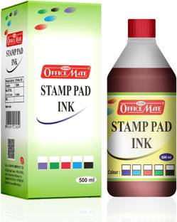 Soni Officemate Stamp Pad Ink, 500ML Red Colour - Pack of 1 Stamp Pad Ink