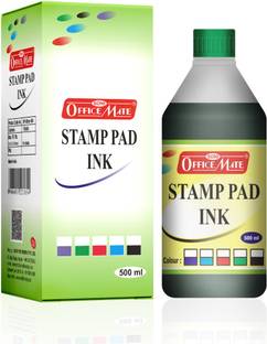 Soni Officemate Stamp Pad Ink, 500ML Green Colour - Pack of 1 Stamp Pad Ink