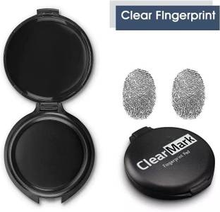 PACKIT Finger and Thumb Print Ink Stamp Pad Black for Notary Identification & Security