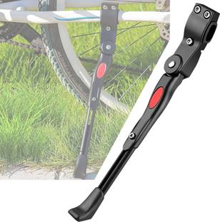 Manogyam Bicycle Side Stand Alloy Kick Stand Cycle Accessories Height Adjustable Cycling Stand
