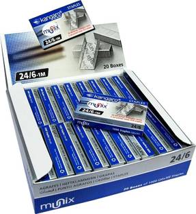 Kangaro Regular Desk Essentials 24/6-1 M Heavy Duty Steel Wire Stapler Pins