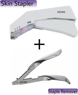 Ashni skin stapler 35pins and Skin staple Remover stainless steel Universal Cutter Remover Stapler