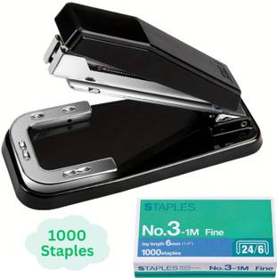 Bwogue Manual No. 10-1M Round Edge 360 Degree Rotating Stapler, Head Desktop Stapler