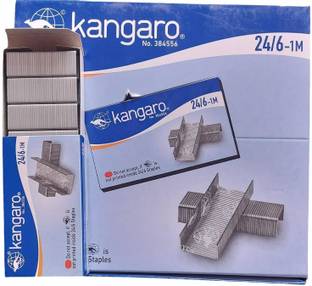Kangaro Desk Essentials 24/6-1M Heavy Duty Steel Staple Pin Zinc Coated Pack Of 20 NA  Stapler