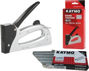 KAYMO Hand Tacker M-10 Metal Body 6-10mm Chairs & Sofas With 23/8-H Staples Pins 1000 NA  Stapler