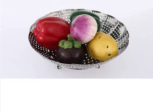 nunki trend vegetable Steamer Pots Pans Foldable Multipurpose pack of 1 pcs Steel Steamer