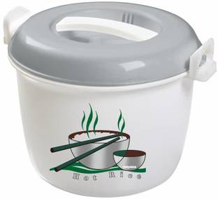 NAYASA Microwave Rice Cooker Grey Color Plastic Steamer