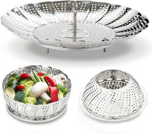 Rhydin Multipurpose Fruit Bowl Steamer for Boiling cooking Fish, Chicken, Dumpling Collapsible Colander