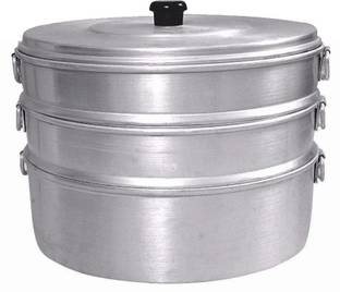 KC Momos Diamm: 8 Inch with 3 Tier Aluminium Steamer