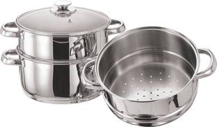 PRISTINE Tri Ply Induction Base Multipurpose Modak Maker 3 tier Stainless Steel Steamer