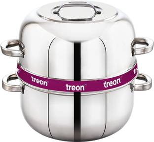 treon Stainless Steel Thermal Cooker, Rice Pot 1.5 kg, Steam Pot With Rubber Gasket Stainless Steel Steamer