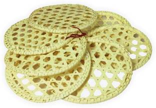 Retail Charms Natural Palm Leaf Idiyappam Maker Plates / String Hopper Plate - Pack of 5 Bamboo Steamer