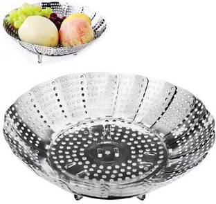 Shreeshann Vegetable Steamer Basket Insert for Pots, Pans for steam boiling cooking Stainless Steel Steamer