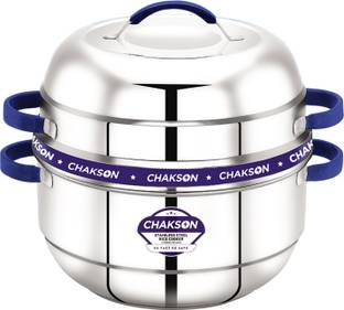 ANNA ALUMINIUM Stainless Steel Thermal Rice Cooker 1 kg, 4 Ltr Steel Steamer
